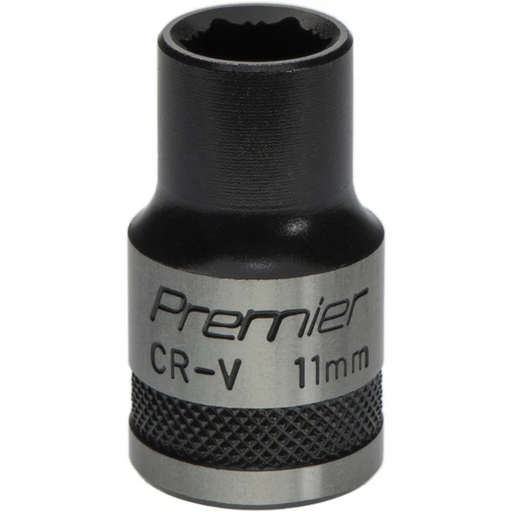 Sealey Socket 1/2"Dr 11mm 'Total Lock-On' (6pt) 'Black Series'