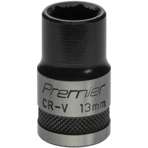 Sealey Socket 1/2"Dr 13mm 'Total Lock-On' (6pt) 'Black Series'