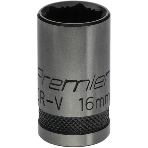 Sealey Socket 1/2"Dr 16mm 'Total Lock-On' (6pt) 'Black Series'