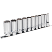 Sealey Socket Set 11pc 3/8"Sq Drive Deep Lock-Onï 6pt Imperial AK2743