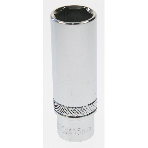 Sealey Socket 3/8"sq dr 15mm deep lock-on 6pt