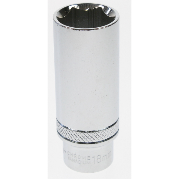 Sealey Socket 3/8"sq dr 18mm deep lock-on 6pt