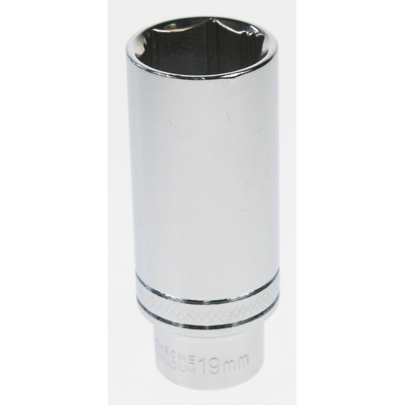 Sealey Socket 3/8"sq dr 19mm deep lock-on 6pt