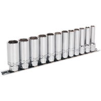 Sealey Socket Set 12pc 3/8"Sq Drive Deep Lock-Onï 6pt Metric AK2744