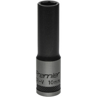 Sealey Deep Socket 3/8"Dr 10mm 'Total Lock-On' (6pt) 'Black Series' AK2744B.03