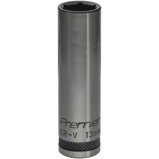 Sealey Deep Socket 3/8"Dr 13mm 'Total Lock-On' (6pt) 'Black Series'