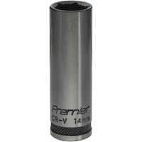Sealey Deep Socket 3/8"Dr 14mm 'Total Lock-On' (6pt) 'Black Series' AK2744B.07