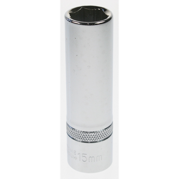 Sealey Socket 1/2"sq dr 15mm deep lock-on 6pt
