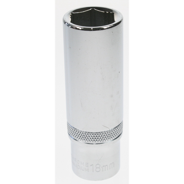 Sealey Socket 1/2"sq dr 18mm deep lock-on 6pt
