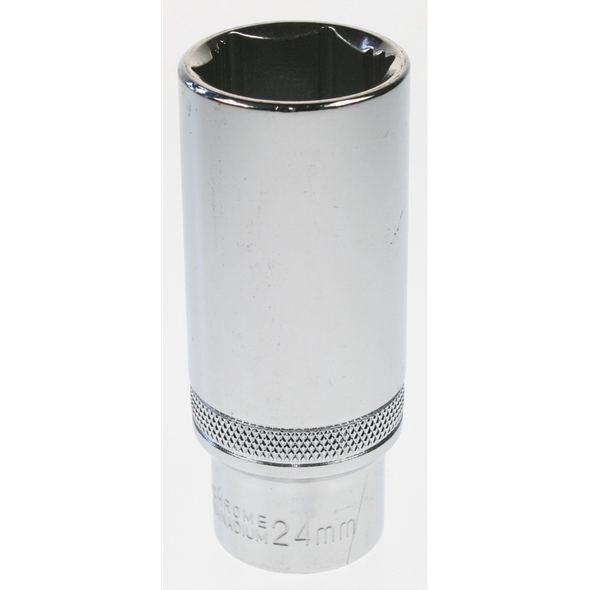 Sealey Socket 1/2"sq dr 24mm deep lock-on 6pt
