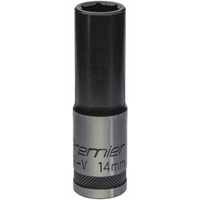 Sealey Deep Socket 1/2"Dr 14mm 'Total Lock-On' (6pt) 'Black Series' AK2745B.05
