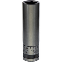 Sealey Deep Socket 1/2"Dr 15mm 'Total Lock-On' (6pt) 'Black Series' AK2745B.06