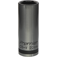 Sealey Deep Socket 1/2"Dr 22mm 'Total Lock-On' (6pt) 'Black Series' AK2745B.12