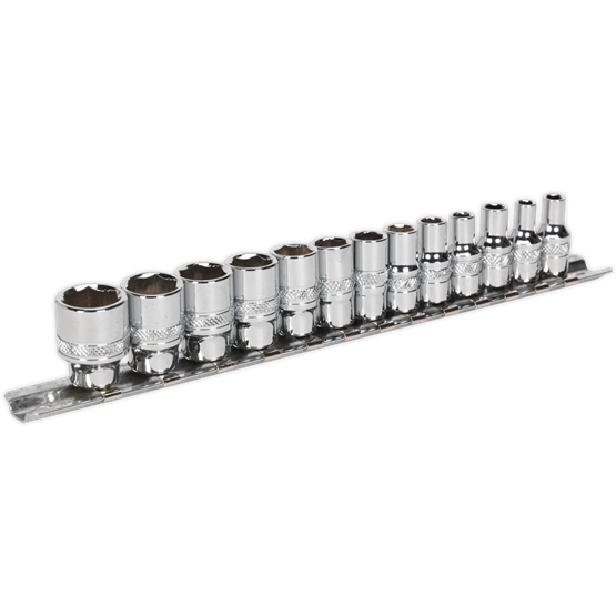 Sealey Socket Set 13pc 1/4"Sq Drive Lock-Onï 6pt Metric AK2746 Sealey - Town Tools 