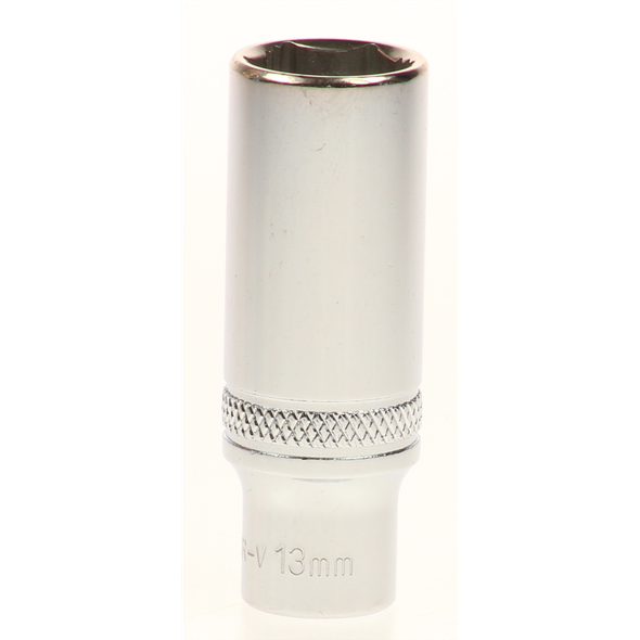 Sealey Lock-on socket 'deep' 13mm 1/4"sq dr (6pt)