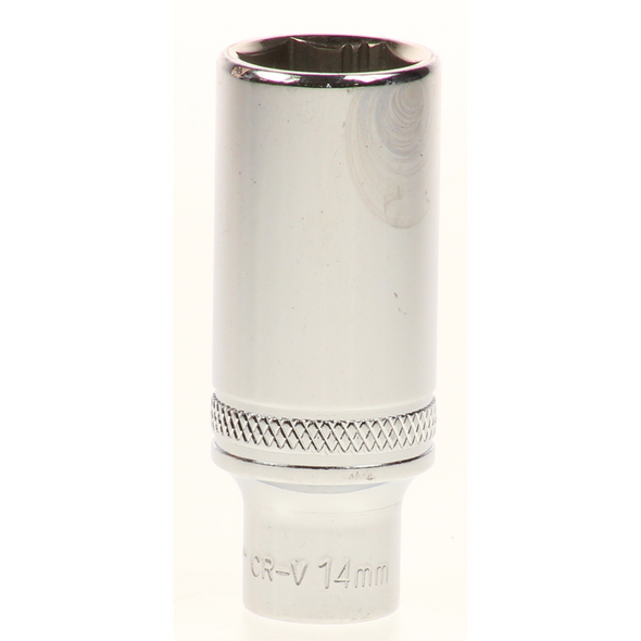Sealey Lock-on socket 'deep' 14mm 1/4"sq dr (6pt)