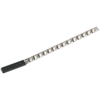 Sealey Socket Retaining Rail with 14 Clips 3/8"Sq Drive AK3814