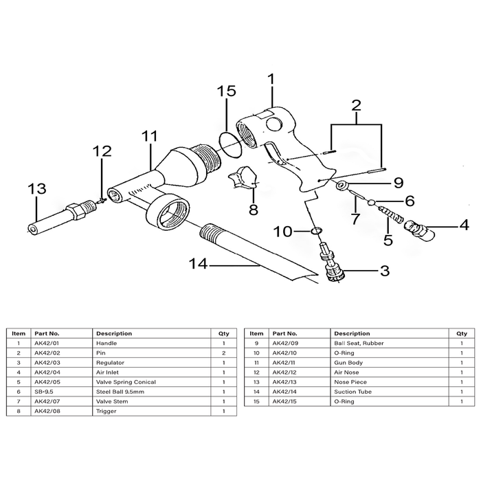Sealey Suction tube