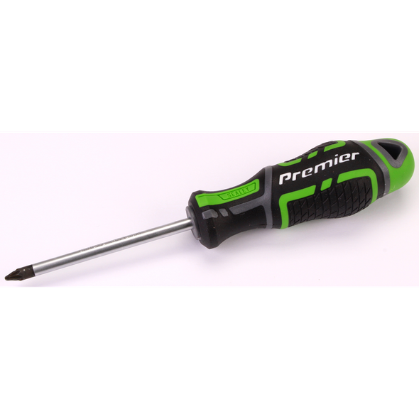 Sealey Screwdriver Pozi #1 x 75mm GripMAX® 'Hi-Vis'