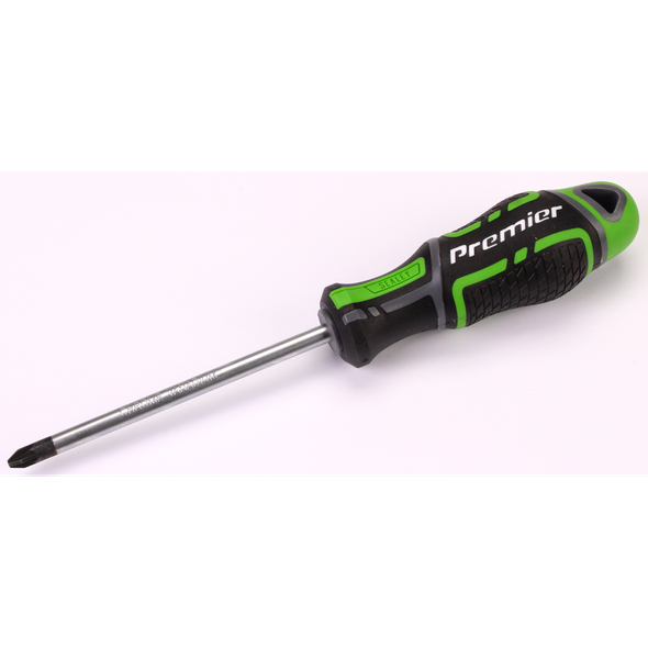 Sealey Screwdriver Pozi #2 x 100mm GripMAX® Hi-Vis'