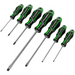 Sealey Screwdriver Set 7pc GriPMAXï Hi-Vis Green AK4325HV Sealey - Town Tools 