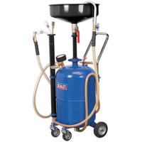 Sealey Mobile Oil Drainer with Probes 35L Air Discharge AK456DX