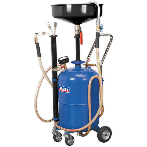 Sealey Mobile Oil Drainer with Probes 35L Air Discharge AK456DX Sealey - Town Tools 