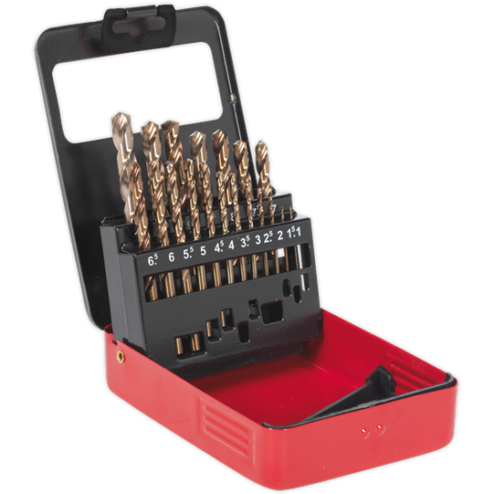 Sealey HSS Cobalt Split Point Fully Ground Drill Bit Set 19pc Metric AK4701 Sealey - Town Tools 