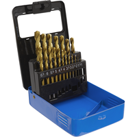 Sealey HSS Fully Ground Drill Bit Set 19pc DIN 338 Metric AK4719