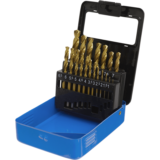 Sealey HSS Fully Ground Drill Bit Set 19pc DIN 338 Metric AK4719 Sealey - Town Tools 