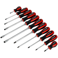 Sealey Screwdriver Set 11pc Hammer-Thru AK4933