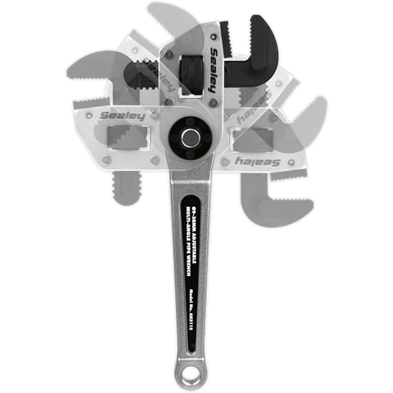 Sealey Adjustable Multi-Angle Pipe Wrench9-38mm AK5115 Sealey - Town Tools 