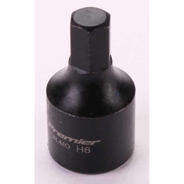 Sealey 1/4"Dr Low Profile Hex Impact Socket Bit 6mm