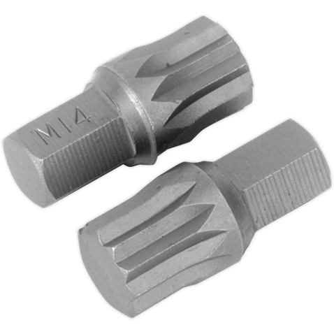 Sealey Spline Bit M14 x 30mm Pack of 2 AK5532 Sealey - Town Tools 