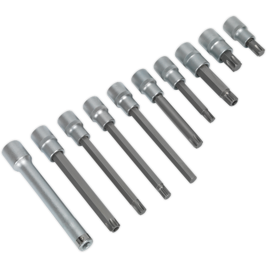 Sealey Head Bolt Socket Bit Set 10pc 1/2"Sq Drive AK5538 Sealey - Town Tools 