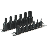 Sealey TRX-Star* Security Socket Bit Set 13pc 1/4" & 3/8"Sq Drive AK5585