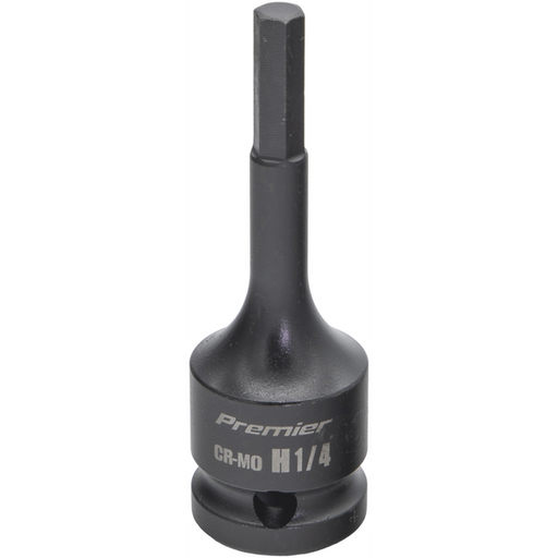 Sealey 1/2"Dr Impact Hex Socket Bit 1/4" (78mmL)