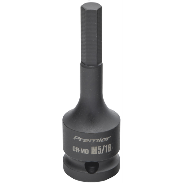 Sealey 1/2"Dr Impact Hex Socket Bit 5/16" (78mmL)