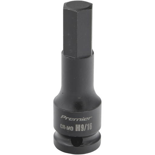 Sealey 1/2"Dr Impact Hex Socket Bit 9/16" (78mmL)