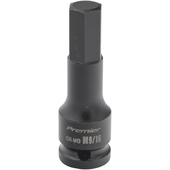 Sealey 1/2"Dr Impact Hex Socket Bit 9/16" (78mmL)