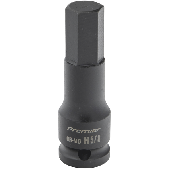Sealey 1/2"Dr Impact Hex Socket Bit 5/8" (78mmL)
