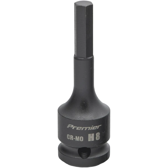 Sealey 1/2"Dr Impact Hex Socket Bit H8 (78mmL)