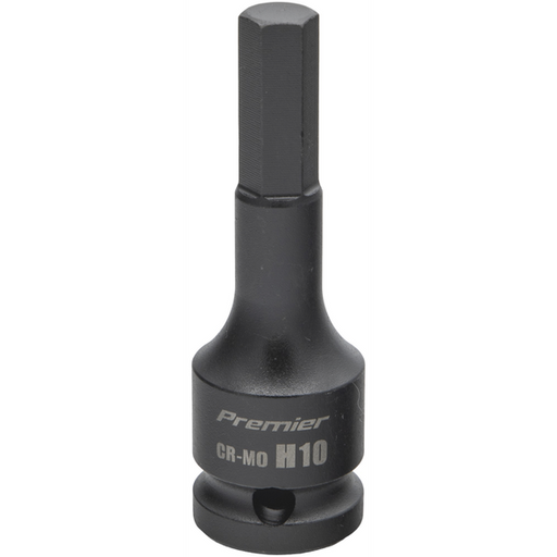 Sealey 1/2"Dr Impact Hex Socket Bit H10 (78mmL)