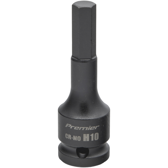 Sealey 1/2"Dr Impact Hex Socket Bit H10 (78mmL)