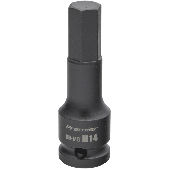 Sealey 1/2"Dr Impact Hex Socket Bit H14 (78mmL)