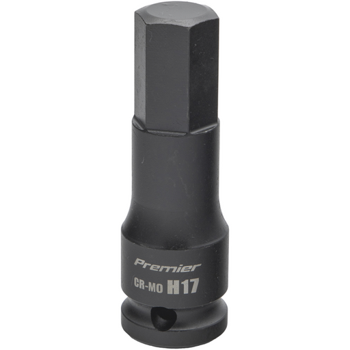Sealey 1/2"Dr Impact Hex Socket Bit H17 (78mmL)