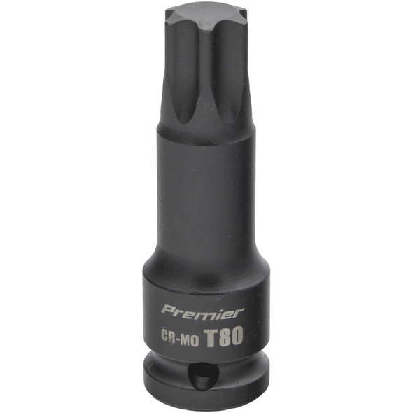 Sealey 1/2"Dr Impact TRX-Star Socket Bit T80 (78mmL)