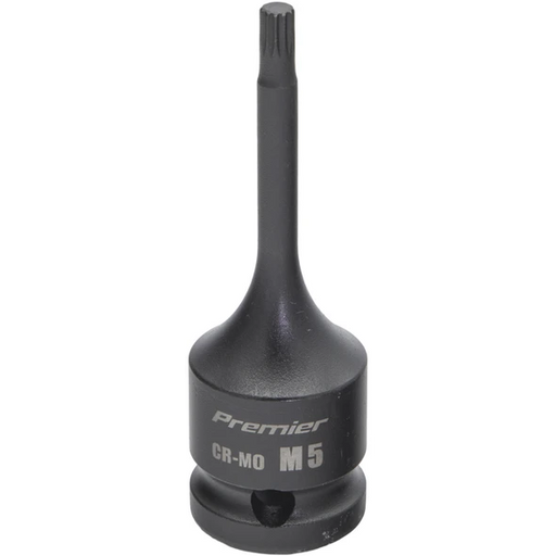 Sealey 1/2"Dr Impact Spline Socket Bit M5 (78mmL)