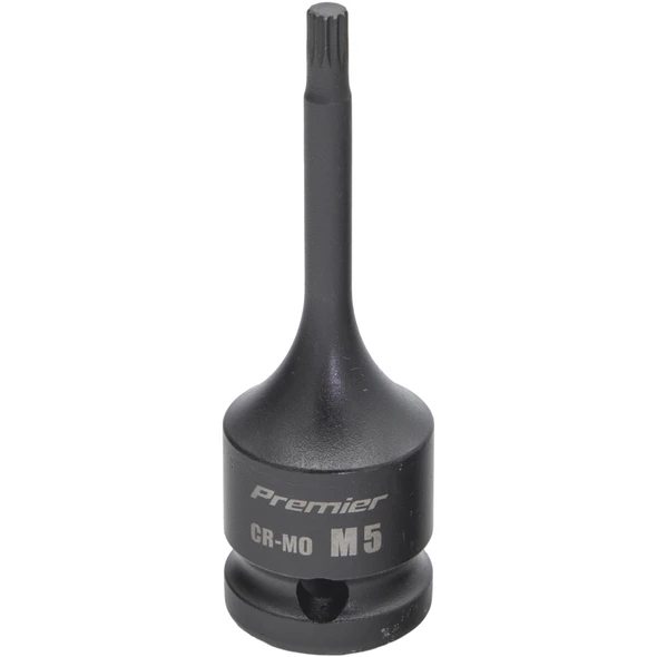 Sealey 1/2"Dr Impact Spline Socket Bit M5 (78mmL)