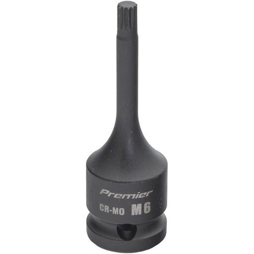 Sealey 1/2"Dr Impact Spline Socket Bit M6 (78mmL)